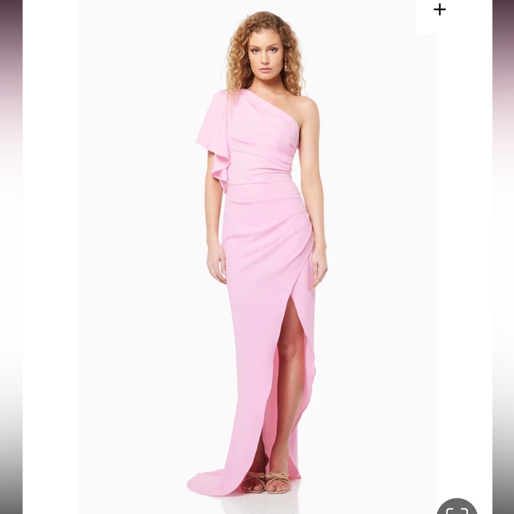 NWT Elliatt $278 Pink One-Shoulder Gown size XL